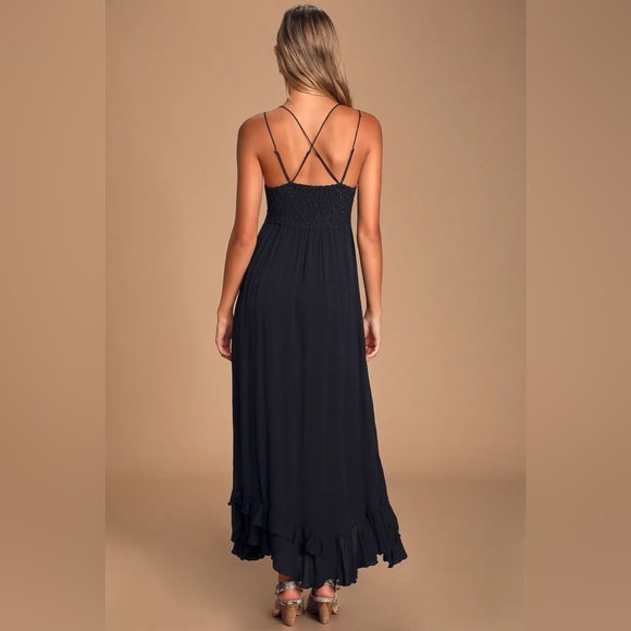 NEW WITH TAGS Free People Adella Maxi Black Lace Dress (Size L) (Orig. $128) - Picture 4 of 5